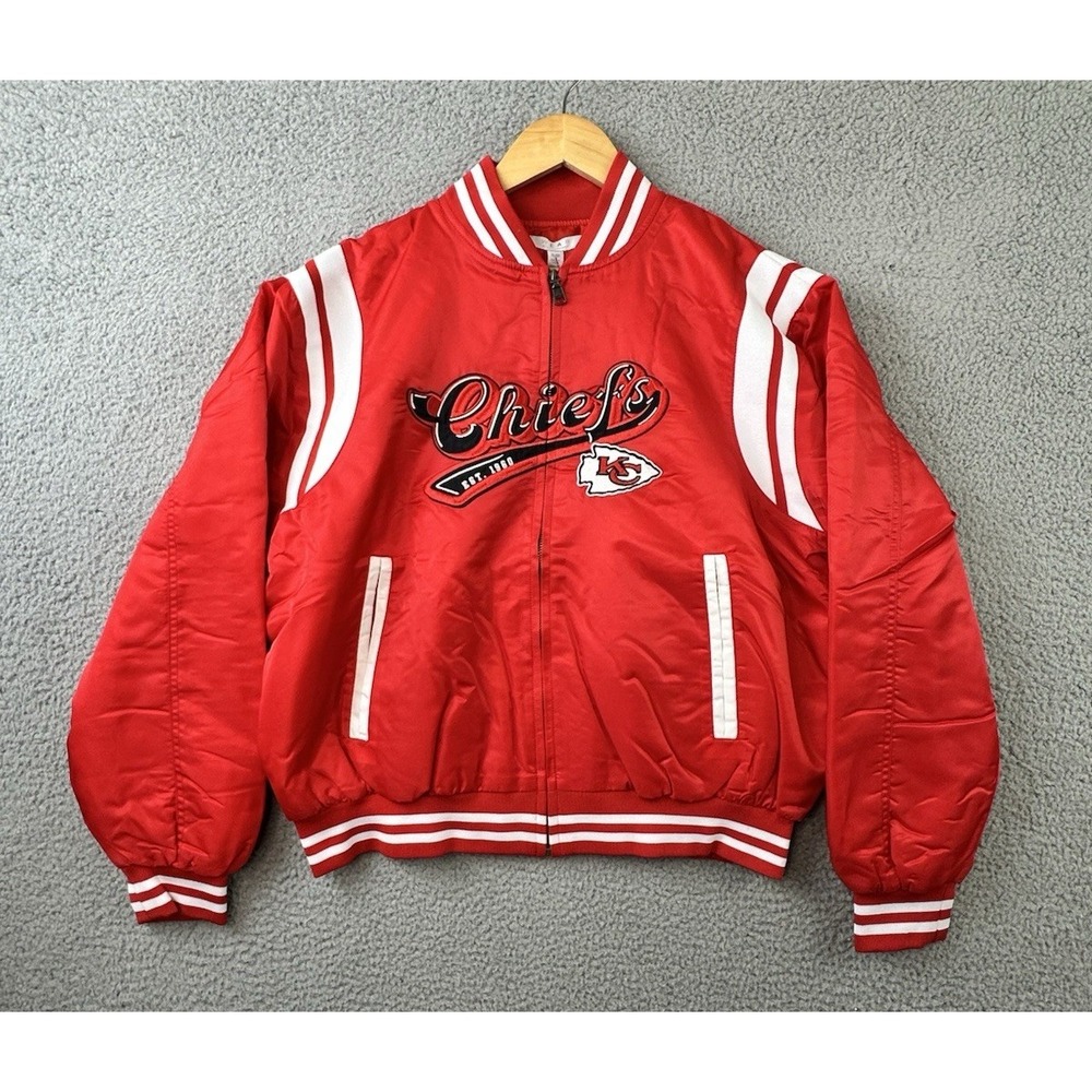 Kansas City Chiefs WEAR by Erin Andrews Bomber Jacket Womens XL Full-Zip NWT